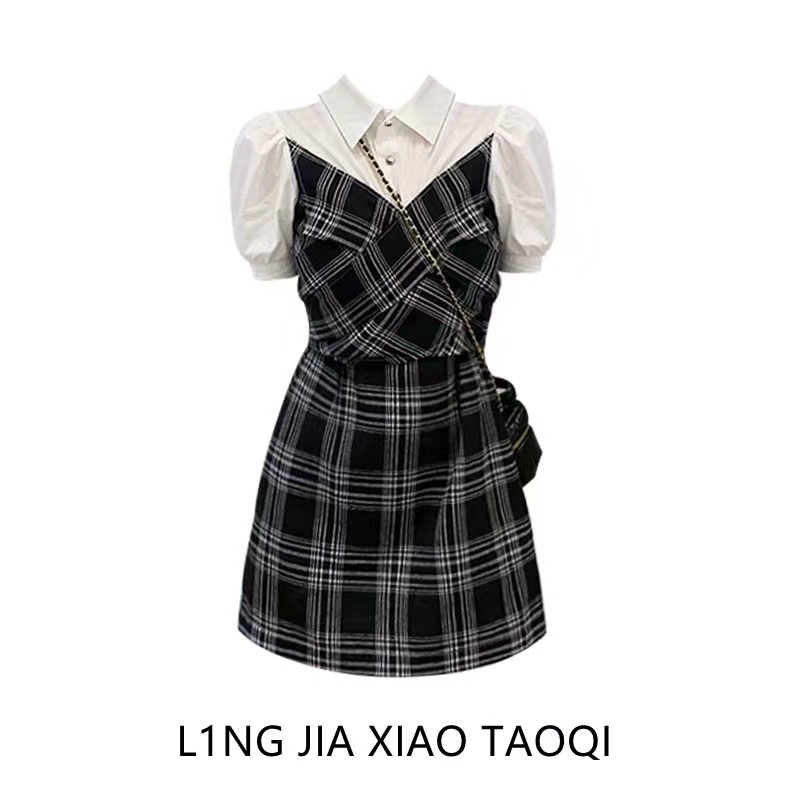 Đầm Tay Phồng Phong Cách Retro Pháp Hợp Thời Trang Xuân Hè Cho Học Sinh