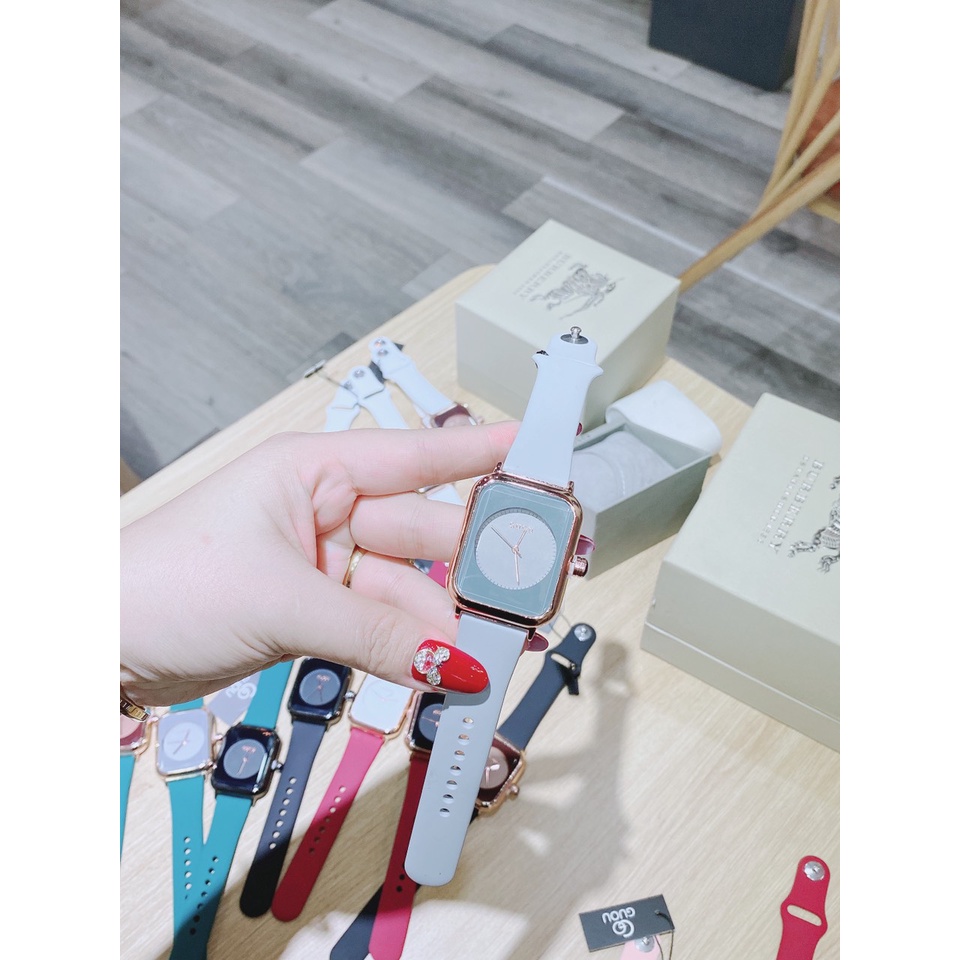 Đồng hồ guou nữ dây silincon bảo hành 12 tháng donghonugiare