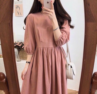 🔥Đầm BabyDoll Hồng Ulzzang