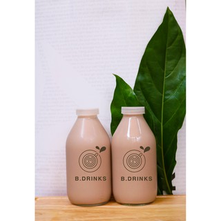 Combo 20 bình thủy tinh đựng sữa hạt 300ml nút cao su