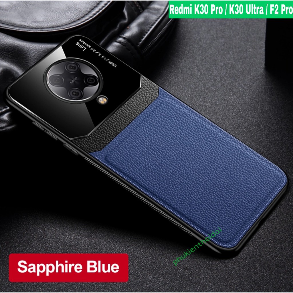 Ốp lưng Redmi K30 Pro / K30 Ultra / F2 Pro dùng chung mặt lưng da kính thời trang cao cấp