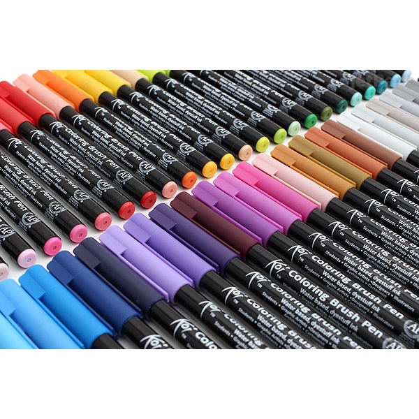 Bút lông đầu cọ viết calligraphy Sakura Koi Coloring Brush Pen – Màu xanh ô liu (Sap Green)