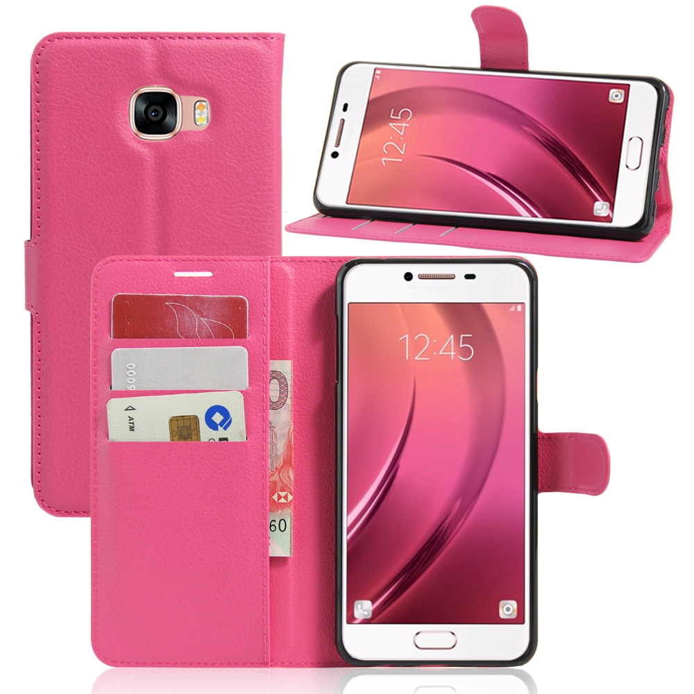 Bao da điện thoại nắp lật có khe cắm card cho Samsung Galaxy  C7 C9 Pro Plus 2017 | BigBuy360 - bigbuy360.vn