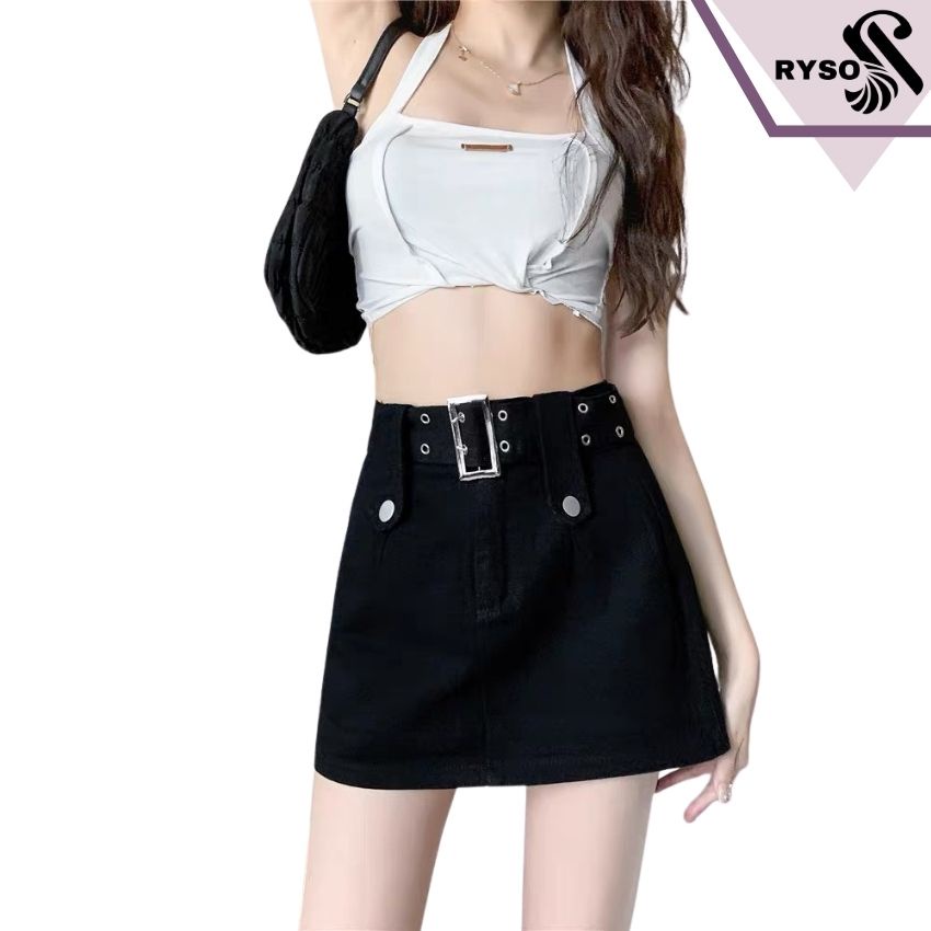 Chân váy KAKI RYSO FASHION phối thắt lưng chất cao cấp