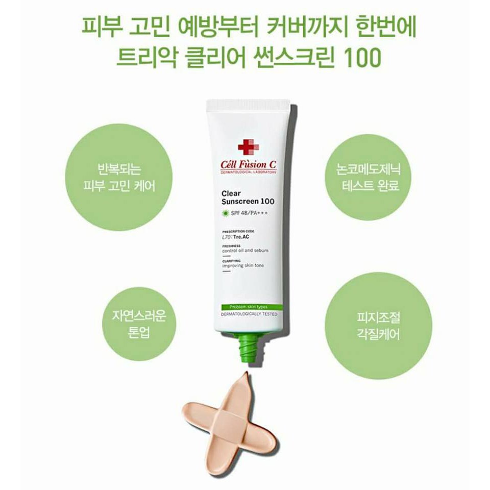  Kem Chống Nắng Dành Cho Da Dầu Mụn Cell Fusion C Clear Sunscreen 100 SPF48/ PA+++ 35ml | BigBuy360 - bigbuy360.vn