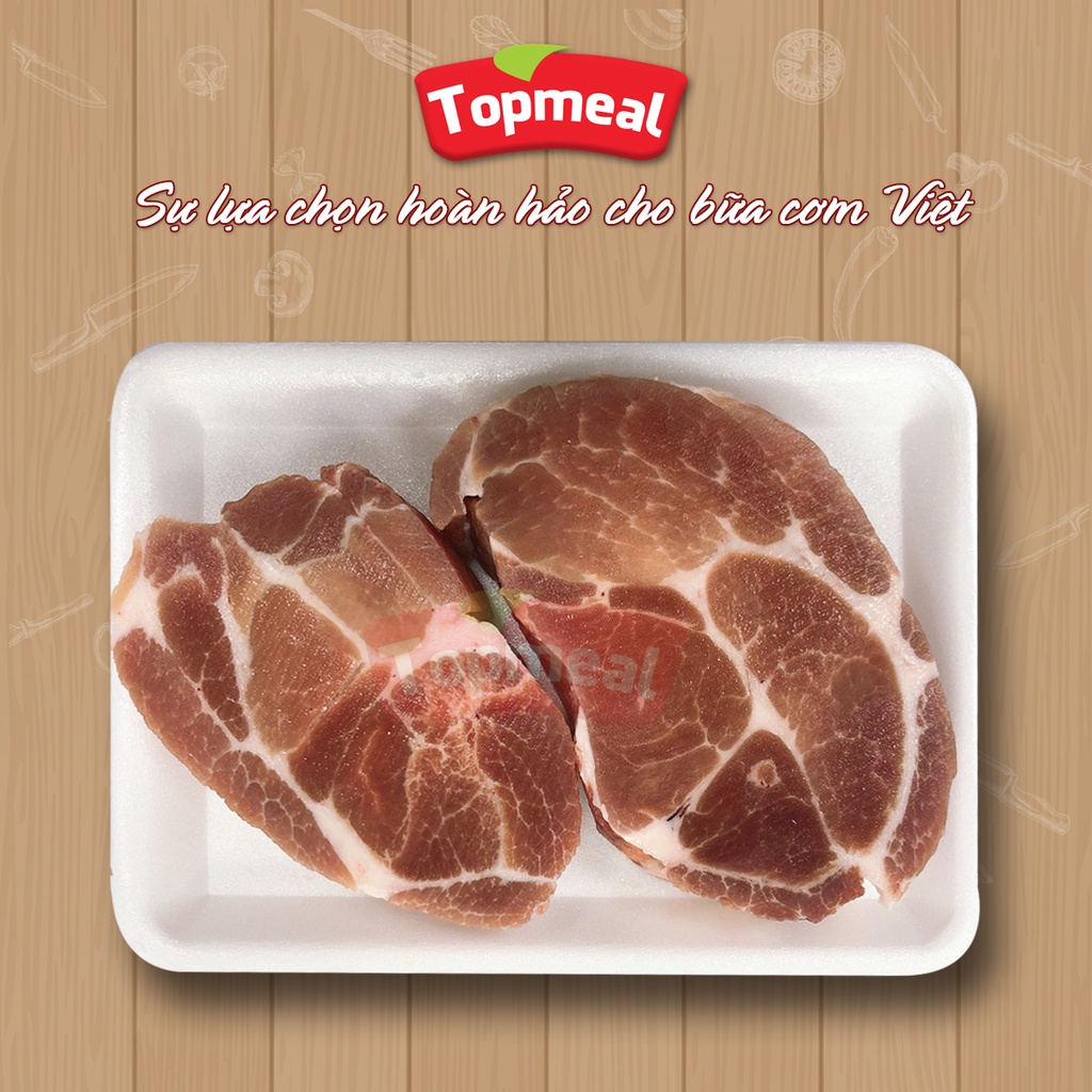 HCM - Thịt nạc dăm heo Topmeal (500g) - Thích hợp với các món nướng, chiên, thịt viên,... - [Giao nhanh TPHCM]