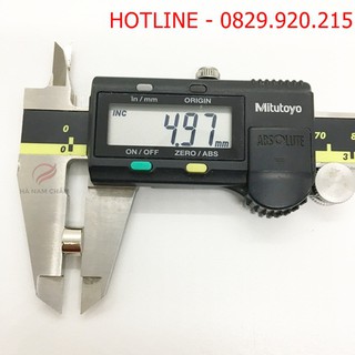 nam châm viên phi 8mm dày 5mm mạ nikel