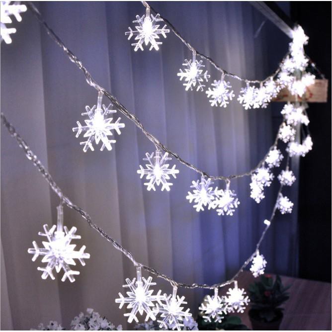 BỘ dây đèn led 6M nhấp nháy hình bông tuyết dành cho các diệp lễ,sinh nhật noel