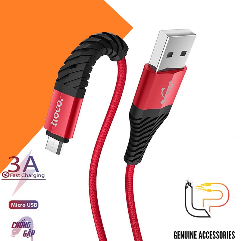 Cáp sạc Micro USB bọc dù Hoco dài 1M