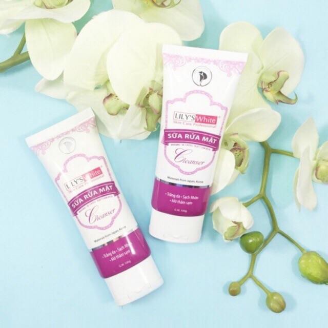 Sữa rửa mặt sáng da - sạch nhờn - mờ thâm sạm Lily’s white.