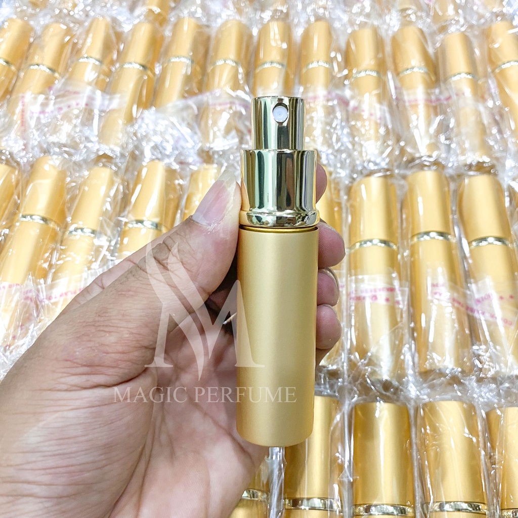 Chai lọ chiết nước hoa 10ml vỏ nhôm hai lớp, loại đẹp, kín không rò rỉ, chảy nước, dạng phun sương