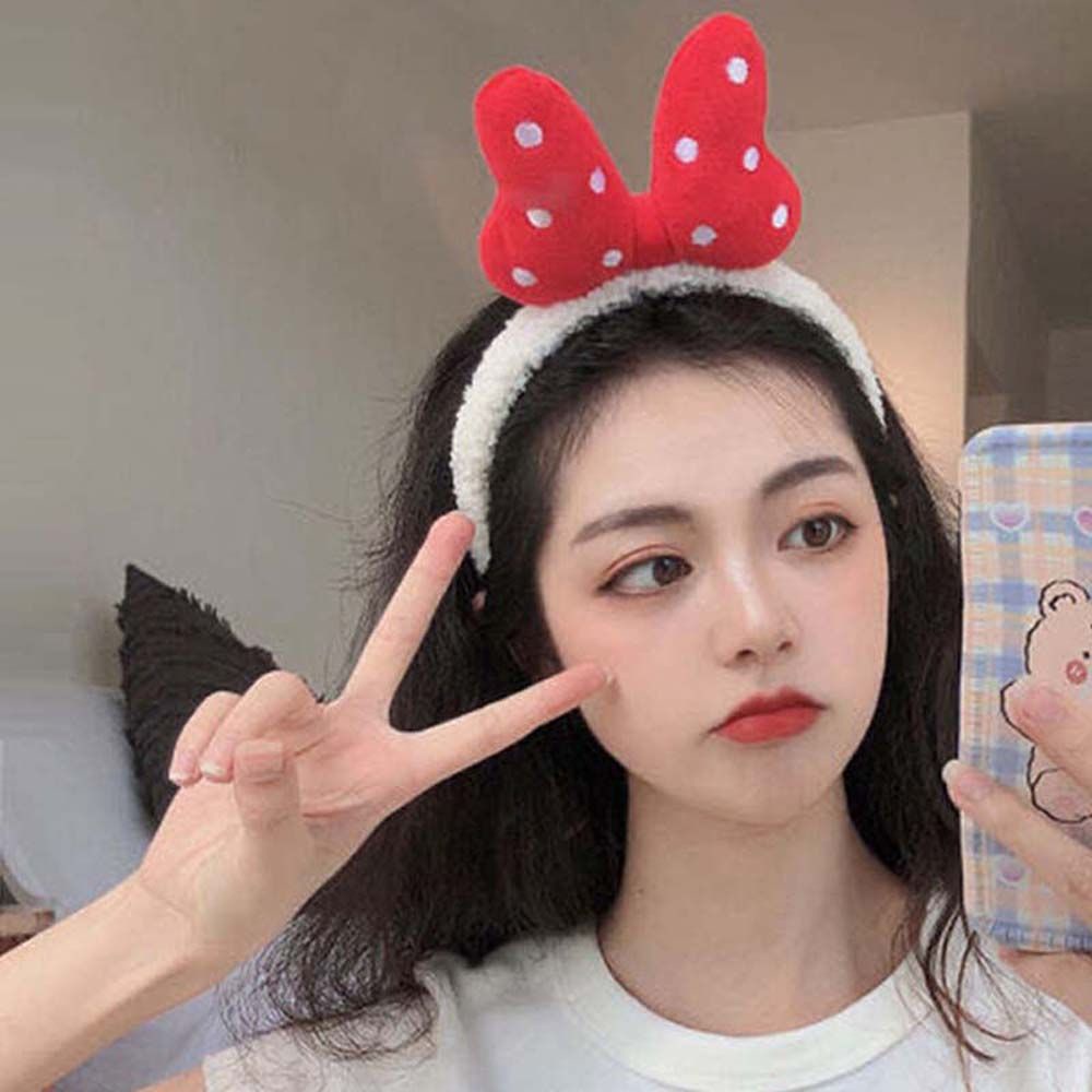 Băng Đô Cài Tóc Hình Gấu Pooh / Chuột Minnie Nhồi Bông Phong Cách Hàn Quốc Thời Trang Thu Đông