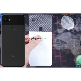 Skin Dán Mặt Sau Lưng Vân 3D Google Pixel 3A - Pixel 3A XL - Carbon, Hình hộp, Nhám, Vân Da