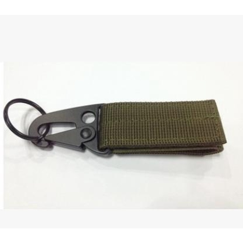 SUN Tactical Key Ring Belt Holder Nylon Hanging Belt Clips Keeper Pouch Military Utility Gear with Hooks Keychain Buckle for Molle Strap Webbing Attachement Hiking Backpack Clasp