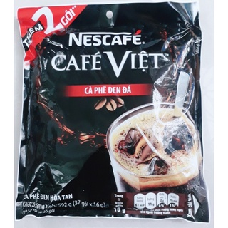 Nescafe cà phê đen đá 240g (hộp 15 gói)  ,592g (bịch 37 gói)