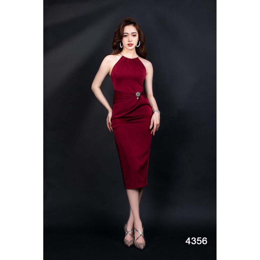 Đầm body đỏ đô dự tiệc 4356