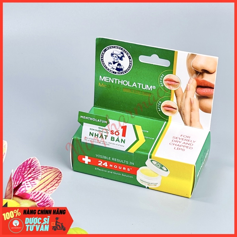 Sáp Dưỡng Môi ROHTO Chuyên Biệt Cho Môi Khô, Nứt Nẻ 7g Mentholatum Medi Lip Balm - Minpharmacy