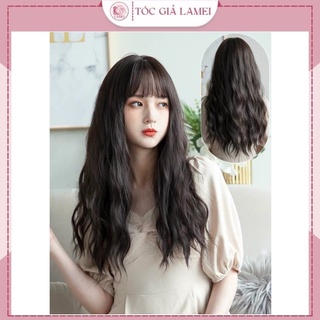 Tóc giả nguyên đầu❤️FREESHIP❤️Tóc giả cả đầu xù dài màu đen cao cấp