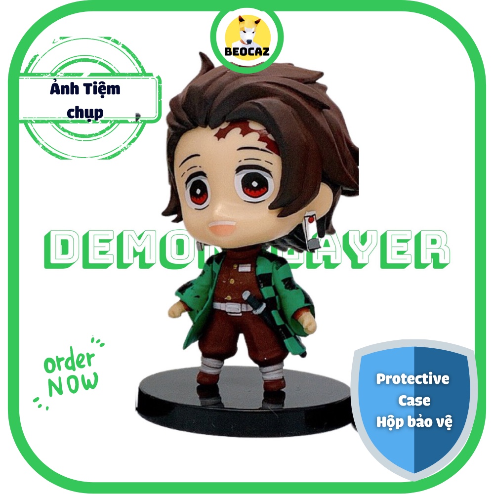 [Tặng Hộp Bảo Vệ] Combo mô hình chibi 10 nhân vật Demon Slayer Thanh Gươm Diệt Quỷ Demon Slayer Tanjiro Gyome Rengoku