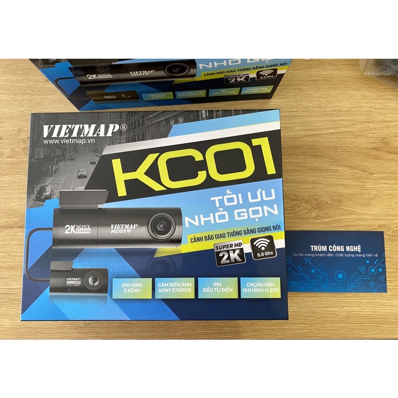 Camera hành trình VIETMAP KC01 V.2 Cảnh Báo Giao Thông, Cảm biến 2K Sony Starvis
