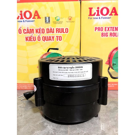 Biến áp Lioa 1000VA/ 1500VA 2000VA chính hãng ( Đổi nguồn hạ áp: điện áp vào 220V, điện áp ra 100V-120V )