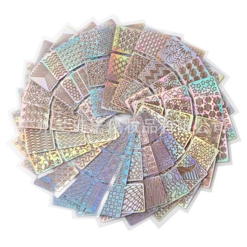 Sét 6  khuôn mẫu nail,khuôn mẫu móng chân tay mẫu đẹp