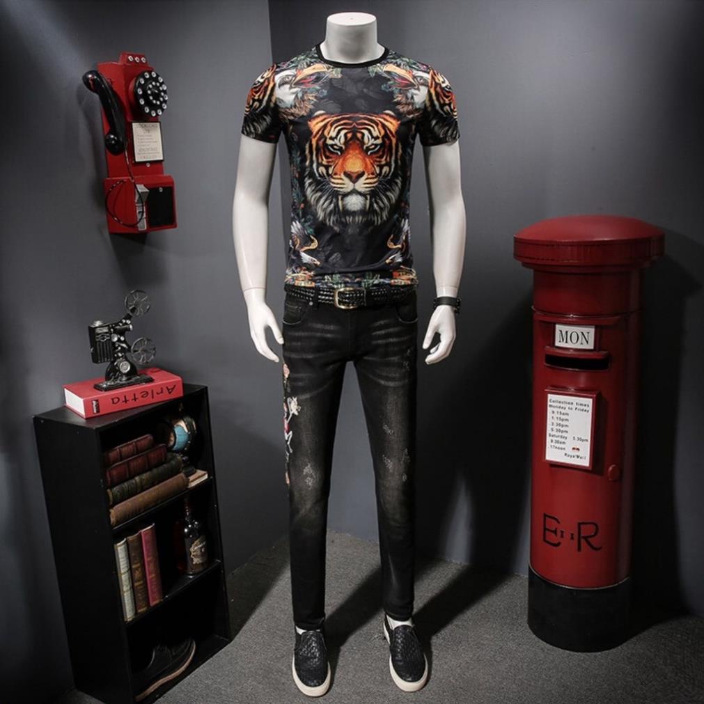 Áo thun, ÁO phông nam in 3D hình HỔ thun dãn 4 chiều siêu đẹp - KO Fashion