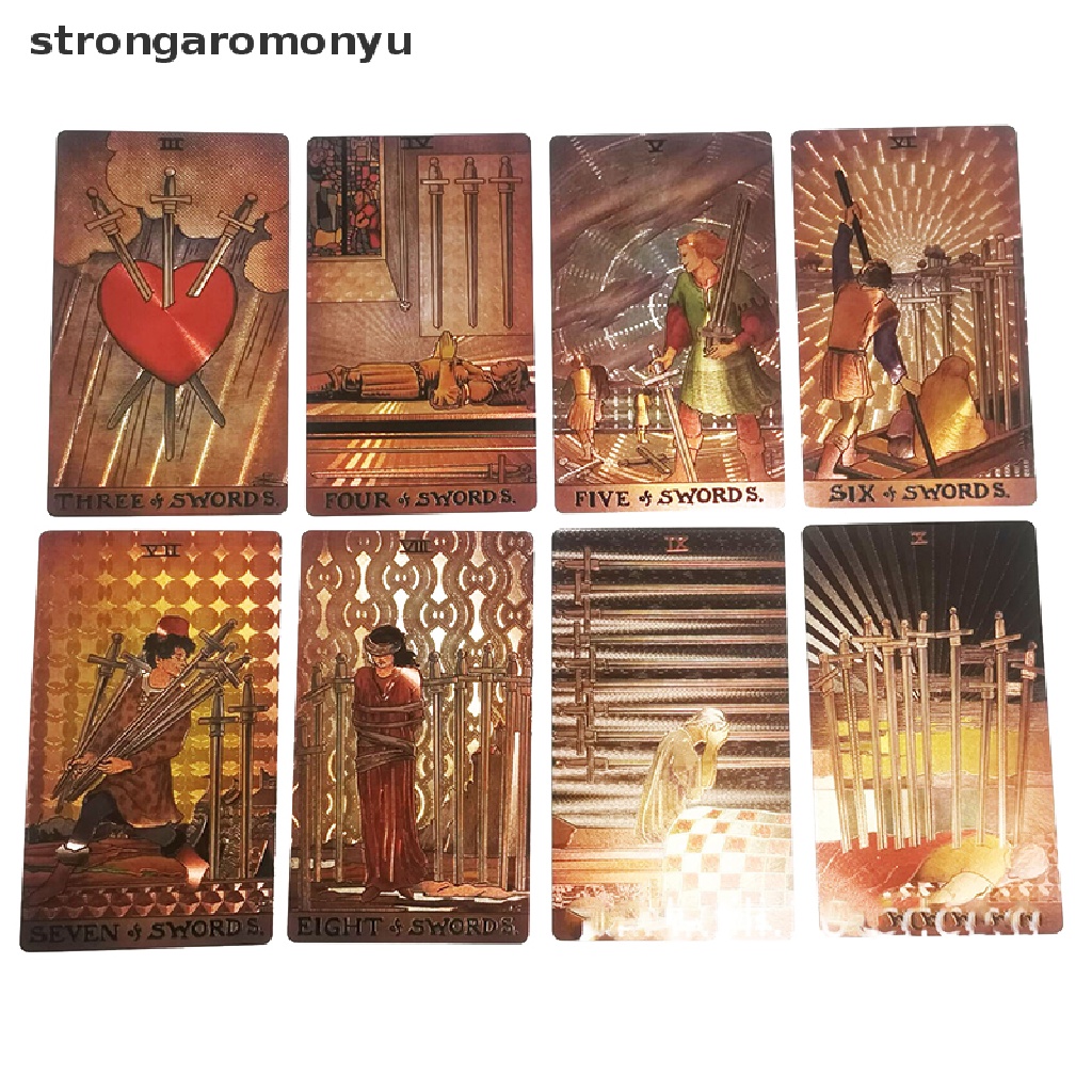 Bộ Bài Tarot Lá Vàng Sang Trọng Bằng PVC Chống Thấm Nước