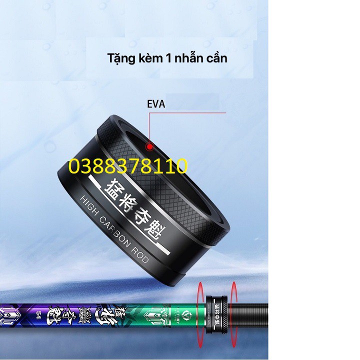 Cần Câu Tay Tân Đoạt Khôi 6H Siêu Nhẹ, Tặng Kèm Nhẫn