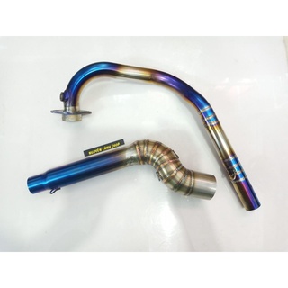 Cổ pô 2 khúc titan gắn lon 32-51mm gắn xe raider fi ,xe exciter ,xe winner ,xe sonic 150