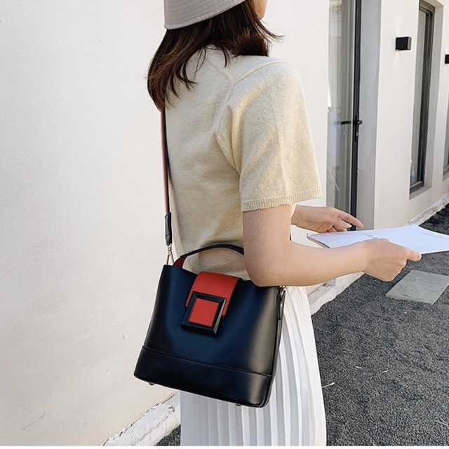 T15 TÚI DA MỀM ĐEO CHÉO KHOEN VUÔNG QOAI DỆT HÀNG CAO CẤP ảnh thật cuối bài