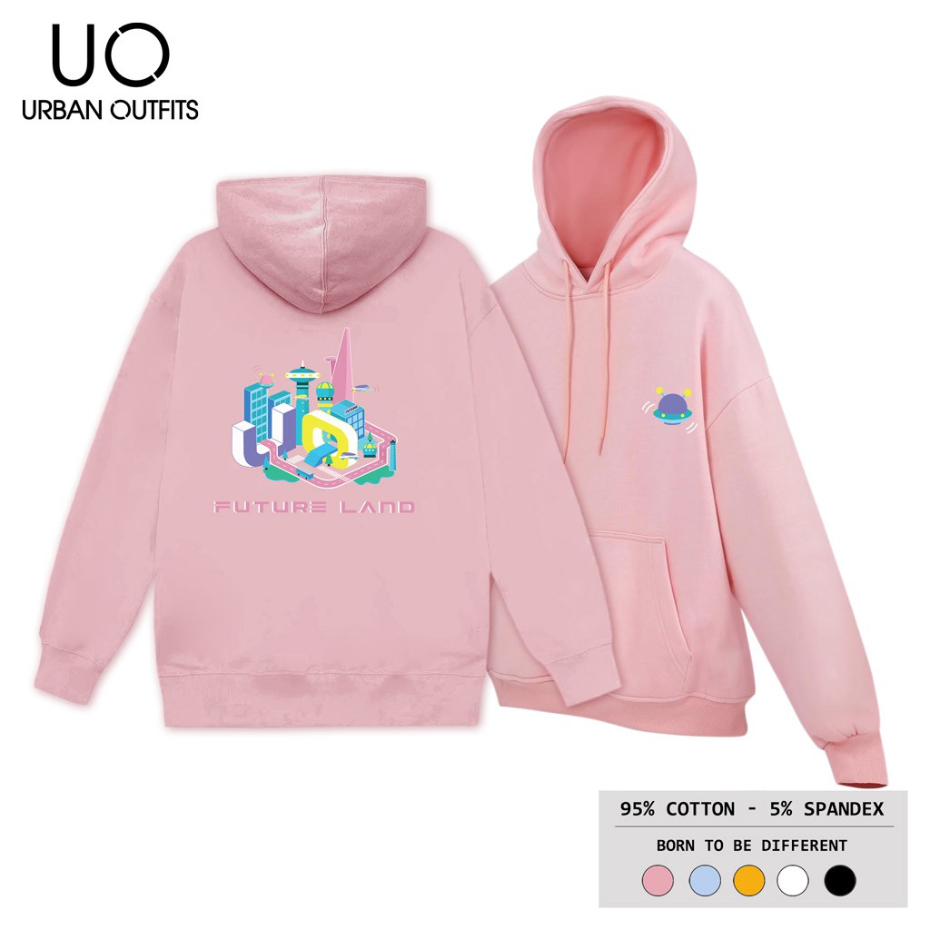 Áo Hoodie Nam Nữ Form Rộng URBAN OUTFITS In Future Land HOO01 Chui Đầu Thun Cotton Nỉ | BigBuy360 - bigbuy360.vn