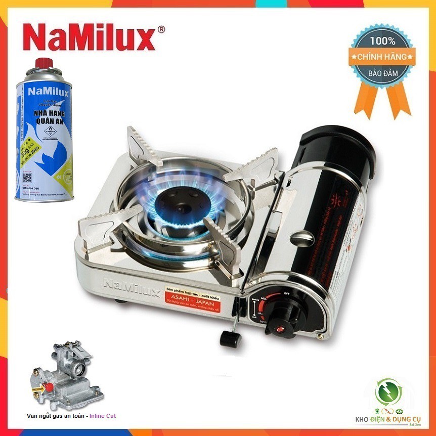 BẾP KÈM BÌNH GAS MINI INOX PS-1711AS NAMILUX TIỆN MANG THEO DU LỊCH ( SIÊU TIẾT KIỆM )