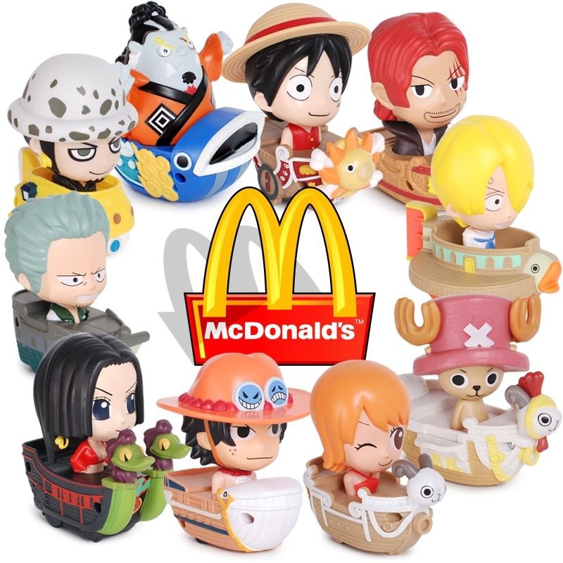 ✻♈Chính hãng McDonald s One Piece Được làm bằng tay Vua hải lý Luffy Chopper Hoàng hậu Nami Đồ chơi búp bê Trọn bộ