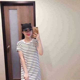 Váy basic kẻ HM Thái lan