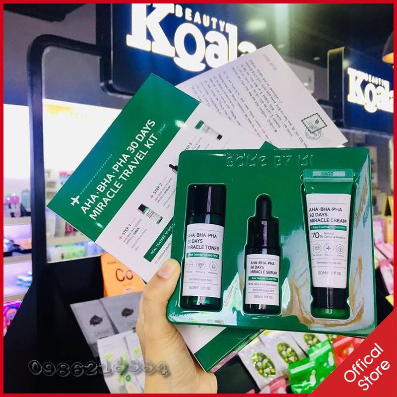 Set mini 3 món cho da mụn Some By Mi AHA- BHA-PHA 30 Days Miracle Travel Kit | BigBuy360 - bigbuy360.vn