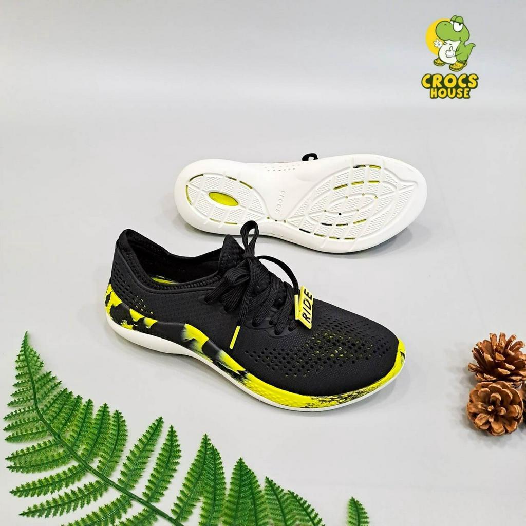 Giày crocs literide pacer 360 unisex, giày cross cột dây nhựa nam nữ chạy bộ siêu êm chân - Nhà Cá Sấu