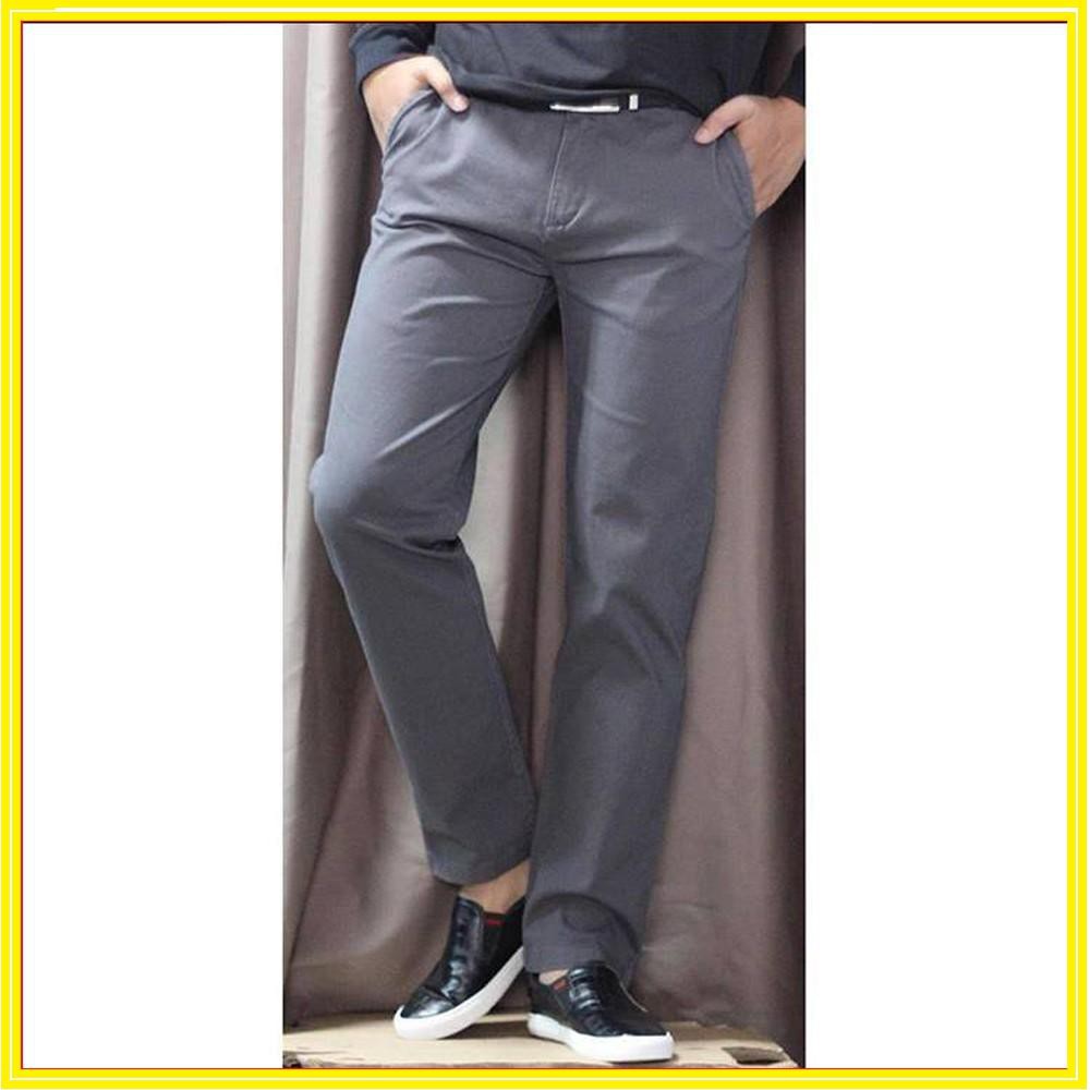 Quần Kaki dài nam màu ghi Hot Trend