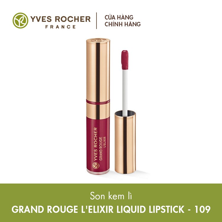 Son Kem Lì Yves Rocher Grand Rouge L'elixir Liquid Lipstick - 109 Raspberry – 7ml