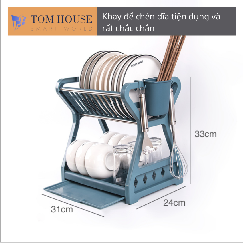 ☑️ [ SALE ] [Khung Inox] Kệ Úp Chén Dĩa 2 Tầng Ráo Nước Chắc Chắn Tiện Dụng Cho Nhà Bếp - Khosigiadung0806 🥡 | BigBuy360 - bigbuy360.vn