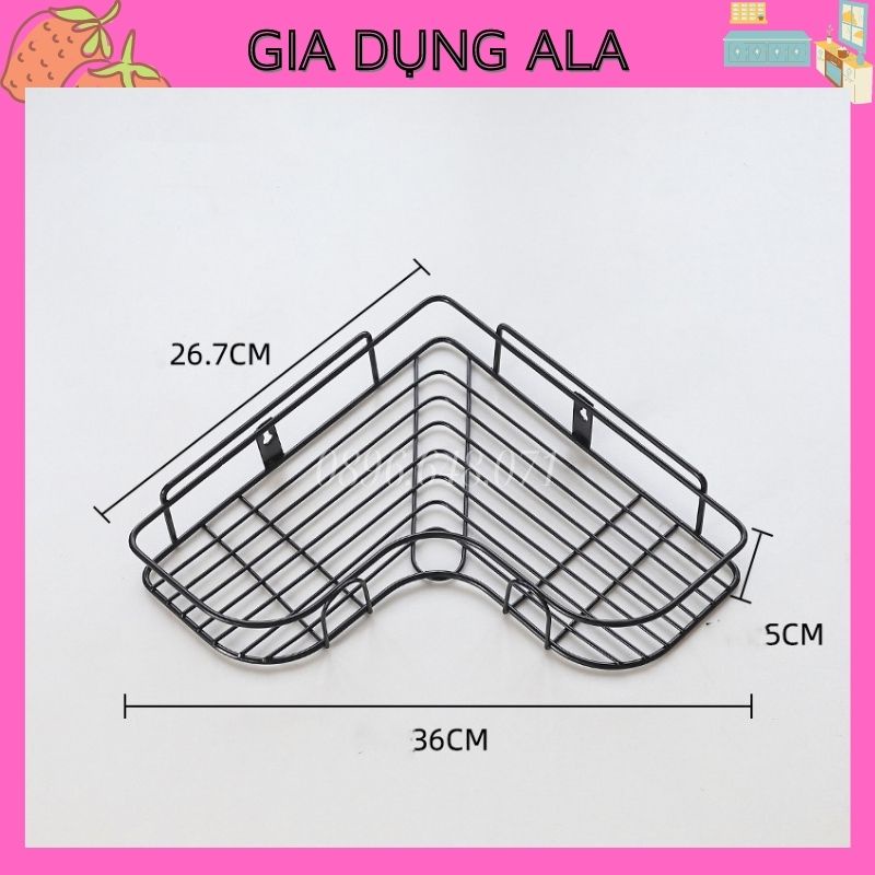 Kệ Góc Nhà Tắm Dán Tường Thông Minh, Kệ Sắt Đa Năng Treo Tường Tam Giác Để Đồ Phòng Tắm