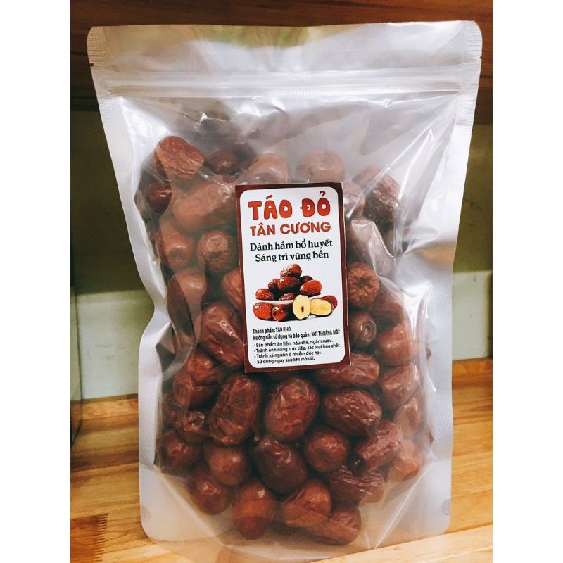 Táo đỏ khô 1kg quả to mọng dày thịt thơm ngon