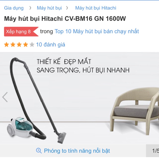 Máy hút bụi hitachi bm16