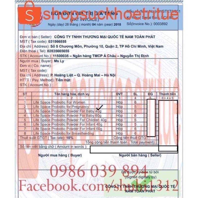 MEN VI SINH CHO PHỤ NỮ UROGEN PROBIOTIC LIFESPCE 40 VIÊN