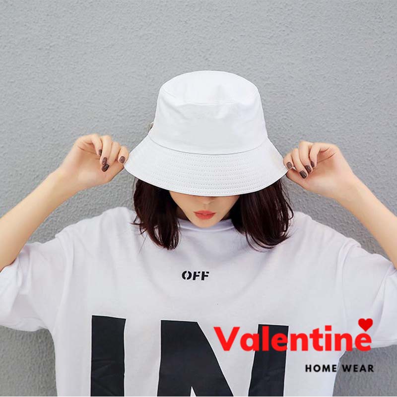 Mũ nữ vành tròn, nón nữ vải cotton thân thiện phong cách Hàn Quốc mã VAM0061