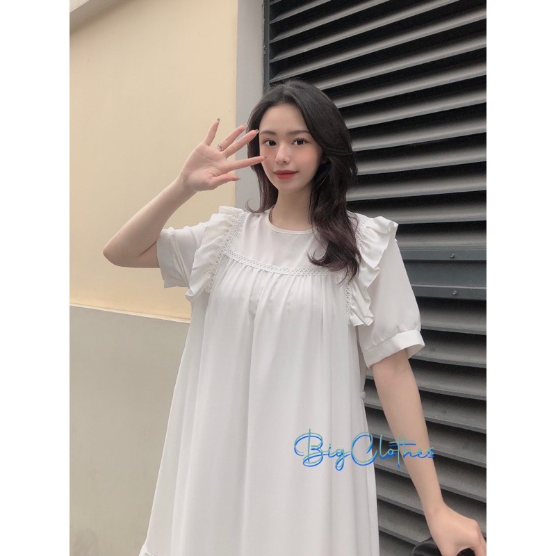 Đầm váy trắng bigsize babydoll dáng dài thiết kế váy trắng công chúa dự tiệc chất lụa hàn thoáng mát BC007