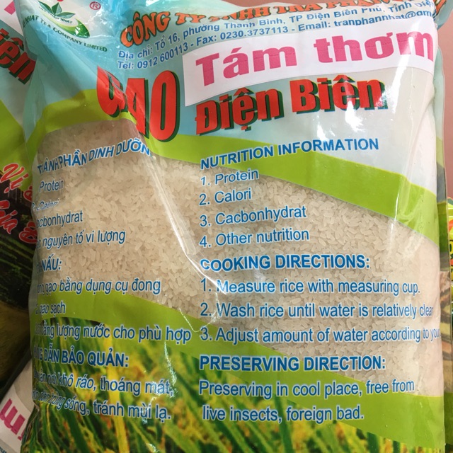 Gạo tám thơm Điện Biên