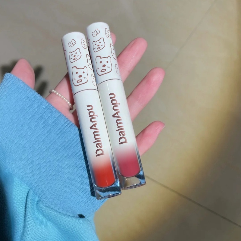 [Hàng Mới Về] Son Bóng Trang Điểm Chuyên Nghiệp Lâu Trôi Thiết Kế Vỏ Hình Gấu Dễ Thương