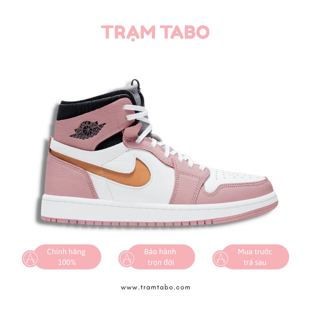 CT0979-601 - GIÀY NỮ NIKE AIR JORDAN 1 HIGH ZOOM AIR CMFT "PINK GLAZE" - MÀU HỒNG/TRẮNG/VÀNG