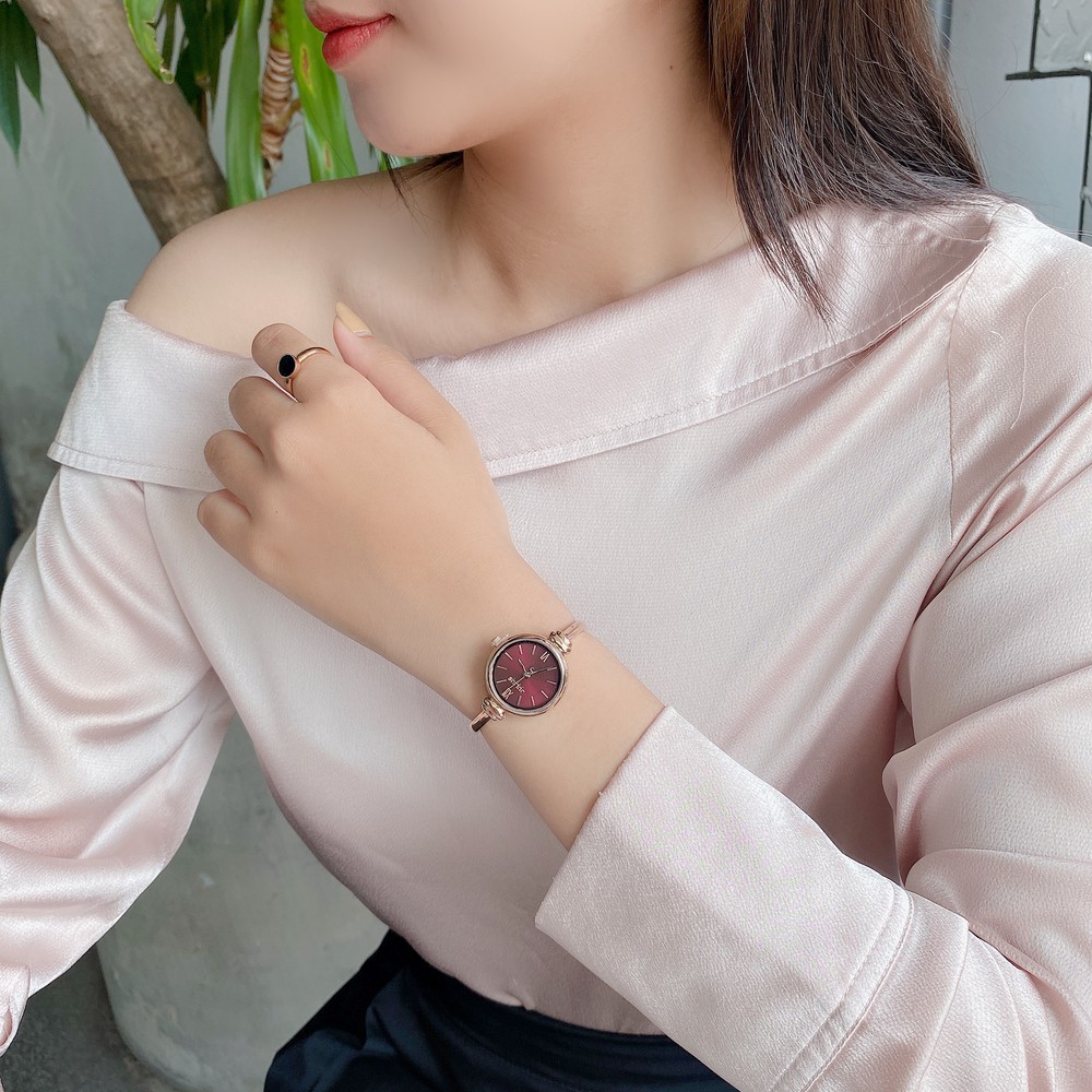 Đồng hồ nữ JA-1293 Julius Hàn Quốc dây thép